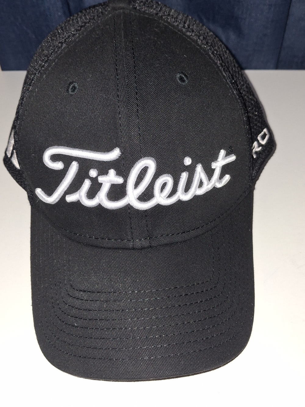 New Era Black Titleist Golf Cap with White Embroidered Script